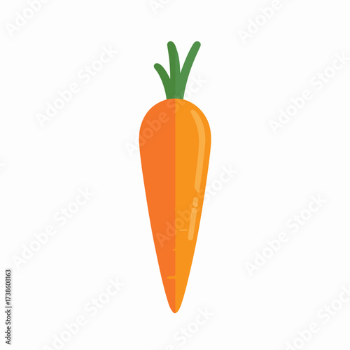 Bold carrot flat vector object icon