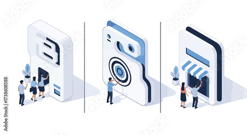 Illustrating the Digital Journey of Customers Engaging with Technology and Online Commerce Services