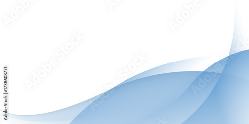 Light Blue smooth wave gradient Abstract Background with White Texture Minimalist modern. vector illustration