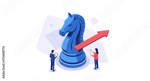 Strategic Planning Business Growth Chess Knight Strategy Development for Success