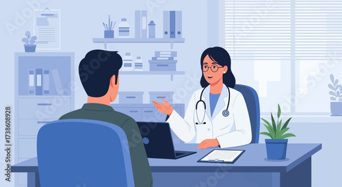 Doctor Consulting Patient Discussing Health Concerns and Treatment Options During Medical Appointment