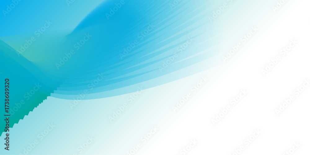 Fototapeta premium Abstract blue wave design with smooth lines and light flow pattern vector illustration for digital art backgrounds