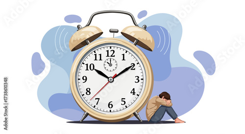The Urgent Passage of Time Affects a Person Experiencing Mental Distress and Anxiety as the Clock Ticks Relentlessly