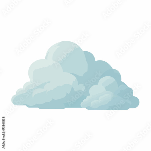 Simple cloud icon, flat design style