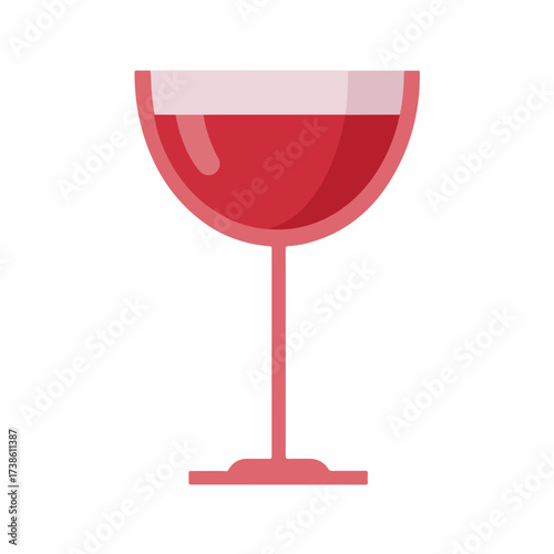 Modern Cocktail Glass Icon Bold Design