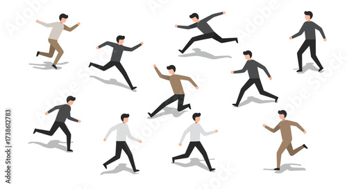 Green cartoon bacterium isometric style on white background