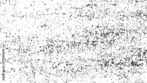 Black stipple dot grunge noise texture overlays. Abstract grain vector for graphic design element and distressed effect on white background.