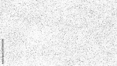 Abstract dot grain stipple noise vector overlay texture. Detailed black speckles on white surface for vintage, grunge or retro effect.