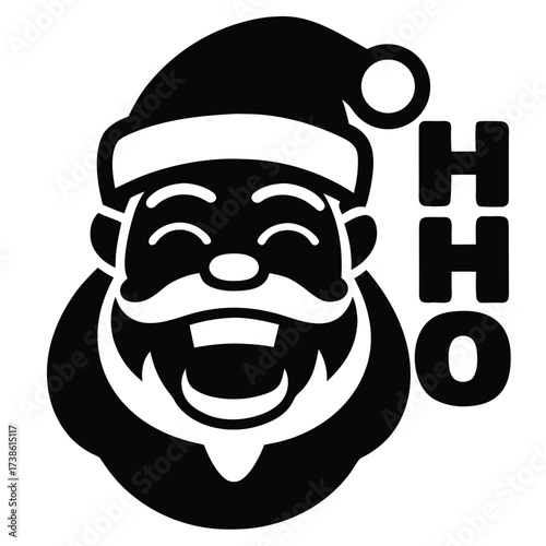 santa laughing  ho ho ho  vector icon