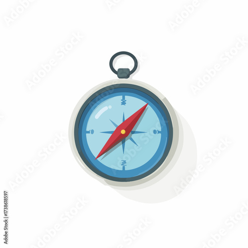 Sleek Compass Icon in Flat Style