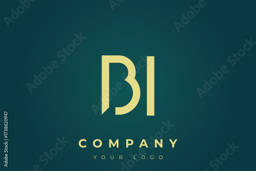 BI Modern Golden Logo