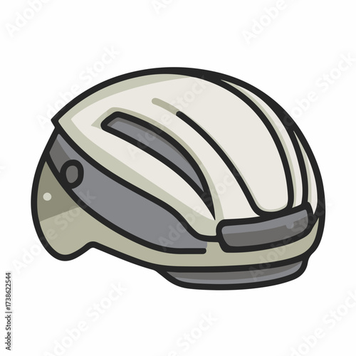 Bicycle Helmet Flat Vector Illustration Design