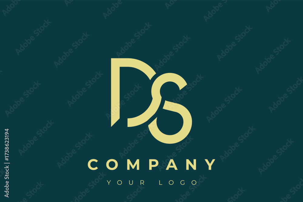 Fototapeta premium DS Modern Golden Logo