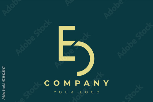 ED Modern Golden Logo
