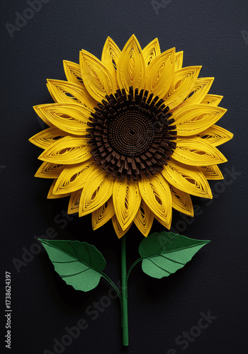 Vibrant Paper Sunflower: Craft Aesthetics for DIY Blogs and Creative Branding