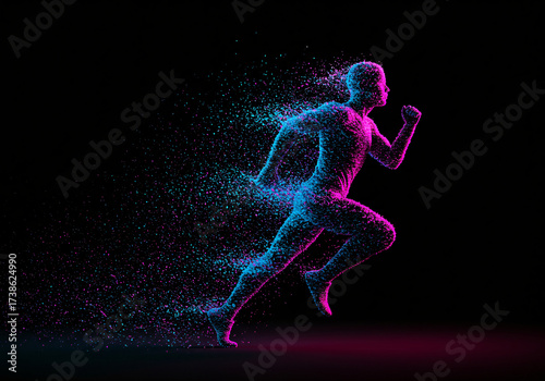 Dynamic Runner: Abstract representation of speed and energy in a digital world