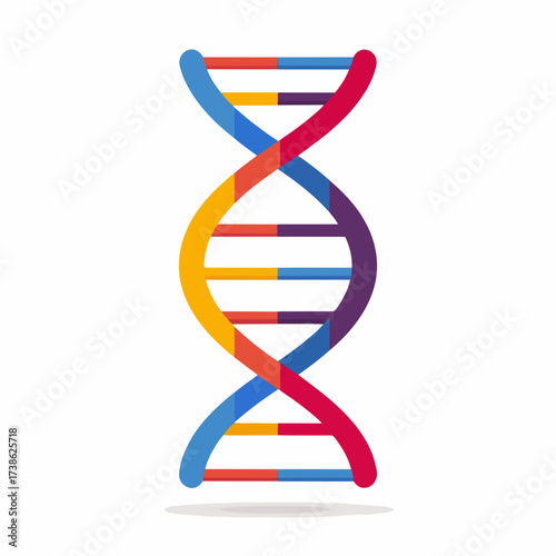 Sleek DNA Strand Vector Icon Design