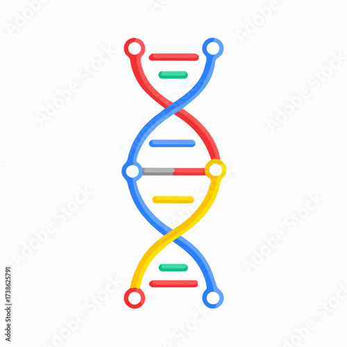 Sleek DNA Helix Outline Symbol