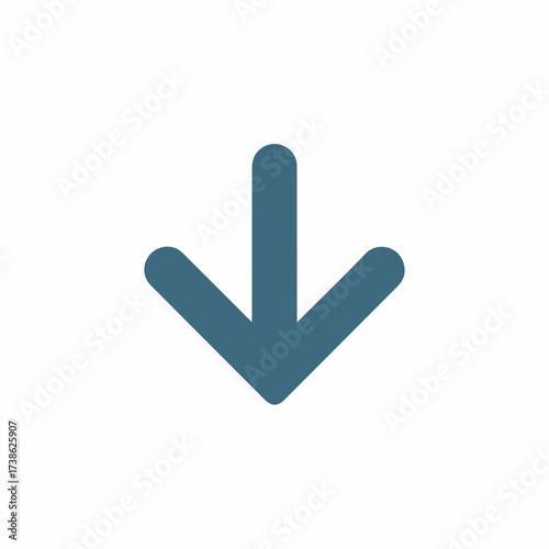 Minimalistic Download Arrow Icon Vector Design