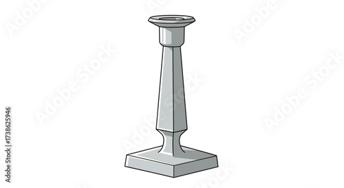 Simple geometric candle holder on clean white background