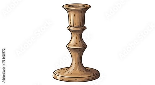 Elegant wooden candle holder: handcrafted rustic decor for home and events