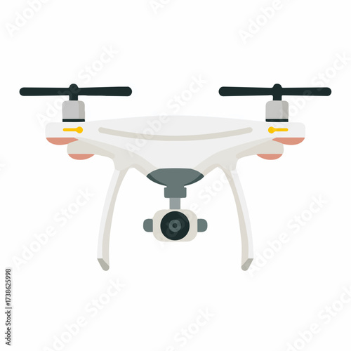 Drone Flat Vector Icon Design Style