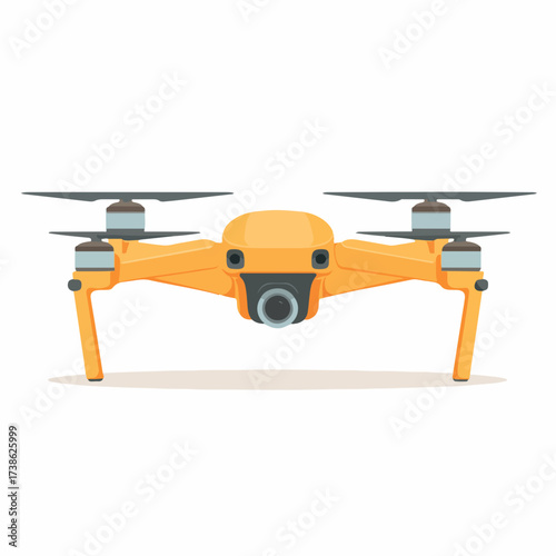 Minimal Drone Silhouette Icon Design