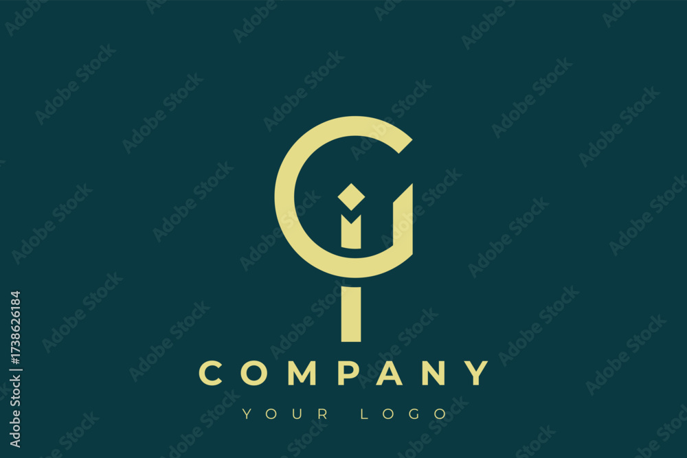 Obraz premium GI Modern Golden Logo