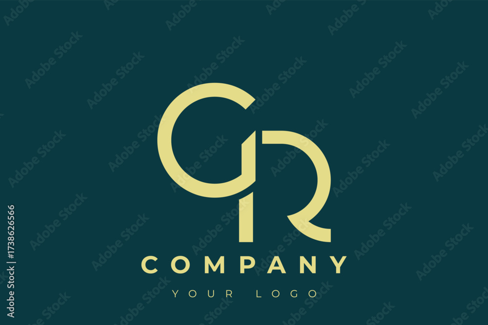 Fototapeta premium GR Modern Golden Logo