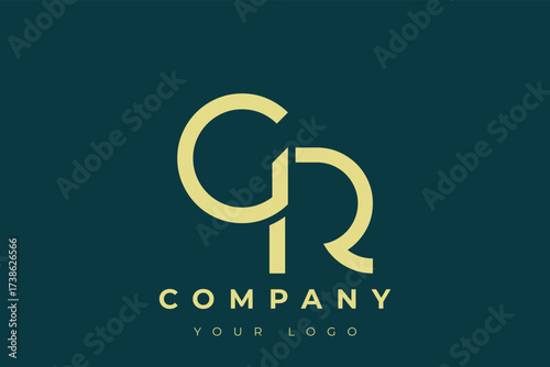 GR Modern Golden Logo