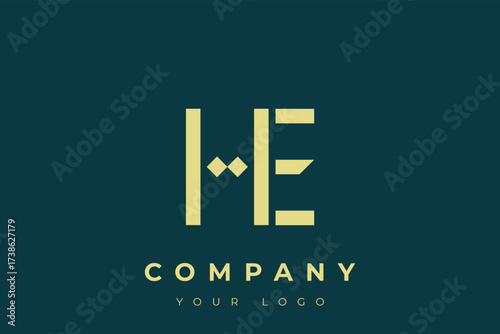 HE Modern Golden Logo