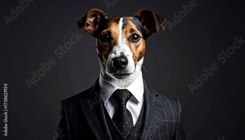 Dog in a suit portrait (2)