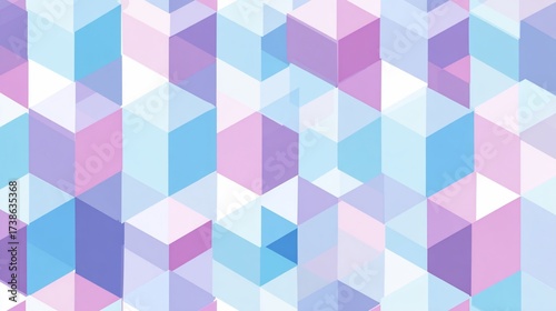 Pastel colored abstract geometric 3D boxes with varying shades, creating depth