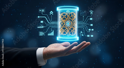 Wallpaper Mural Professional Hand Holding AI Chip Concept on Smartphone – Future Tech Visualization Torontodigital.ca