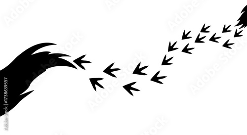 Claws and Tracks Vector Path