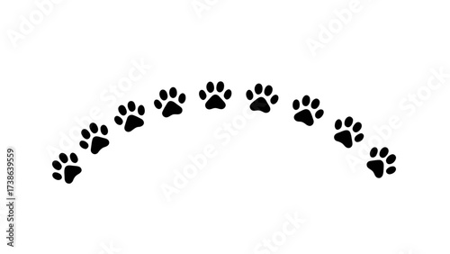 Paw Print Trail - Minimalistic Animal Track Design