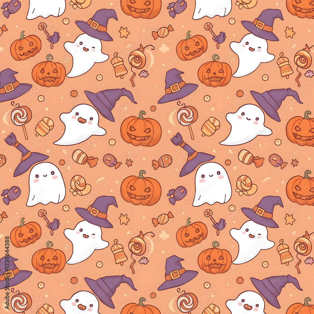 Fototapeta premium seamless pattern with funny fishes