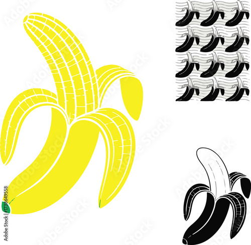 Monochromatic Botanical Elegance: Hand-Drawn Vector Set