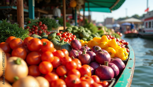 Colorful Assortment of Fresh Organic Vegetables in Rustic Basket