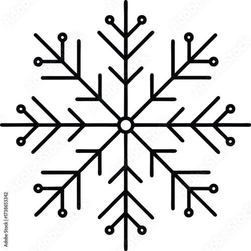 vector illustration of a snowflake
