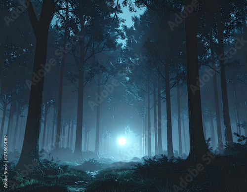 ミステリーの森に漂う光