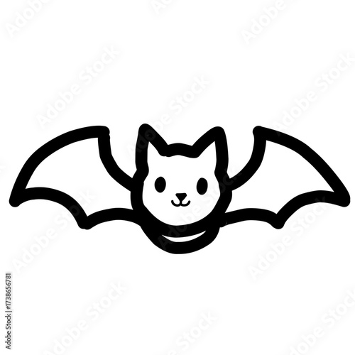 Hallowen line art collection (bat)