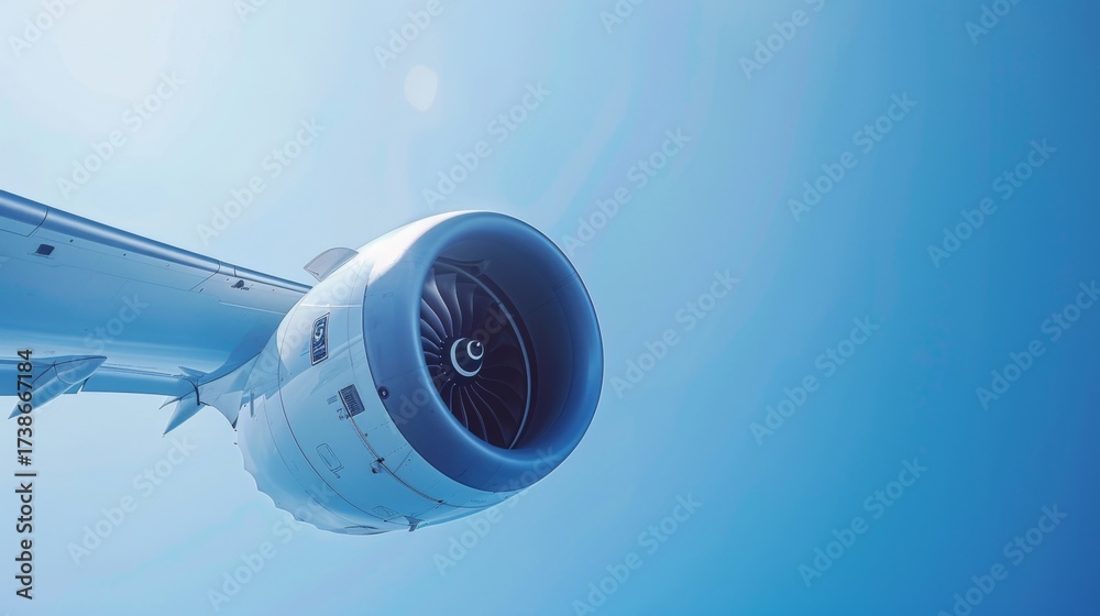 Fototapeta premium Turbines and aircraft exploring the essential technology behind modern aviation