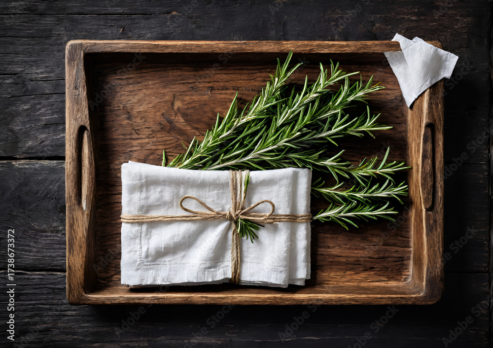 Obraz premium spices and herbs on wooden background