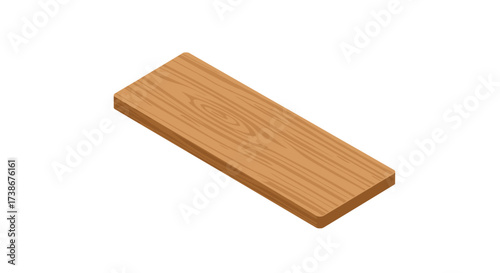 Isometric wooden plank design for construction and diy projects