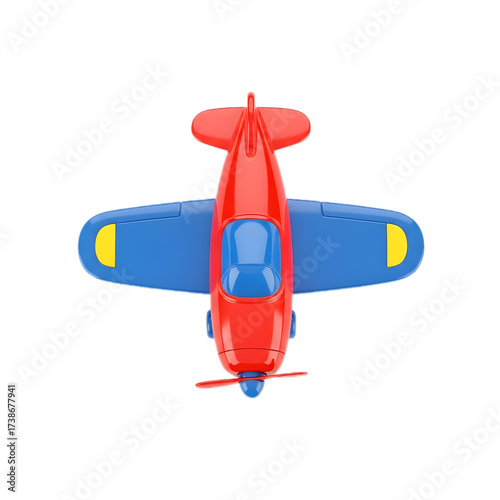Airplane Toy Isolated on Transparent Background