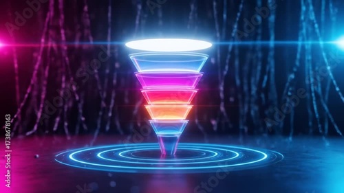 Wallpaper Mural Digital Funnel Process A Visual Representation of Data Flow and Conversion Rate Optimization Torontodigital.ca