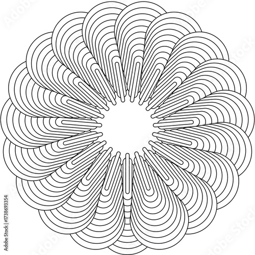 Modern geometric design with abstract shapes and vibrant colors / Diseño geométrico moderno con formas abstractas y colores vibrantes / Modernes geometrisches Design mit abstrakten Formen und lebendig