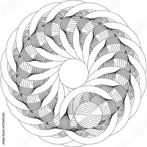 Modern geometric design with abstract shapes and vibrant colors / Diseño geométrico moderno con formas abstractas y colores vibrantes / Modernes geometrisches Design mit abstrakten Formen und lebendig