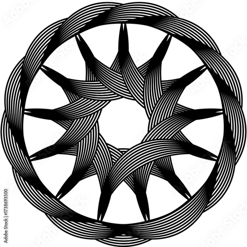 Modern geometric design with abstract shapes and vibrant colors / Diseño geométrico moderno con formas abstractas y colores vibrantes / Modernes geometrisches Design mit abstrakten Formen und lebendig